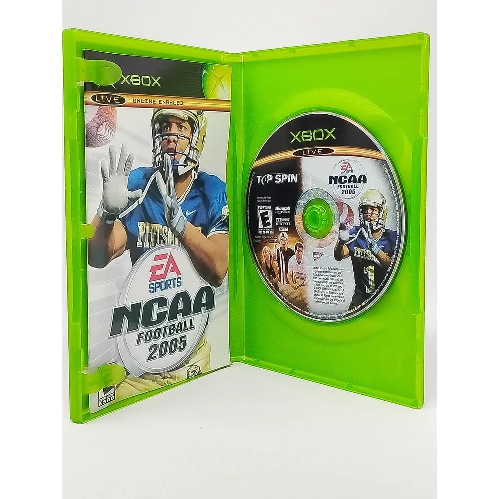 Microsoft Xbox NCAA Football 2005 Top Spin Combo Disc Retro Sports Video Game